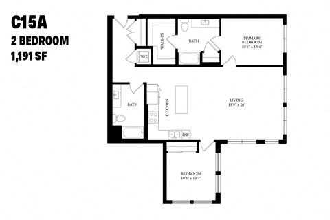 Two Bedroom C15a 1191 SF - The Ballard Independent